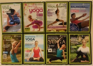 8 Gaiam workout fitness DVD lot yoga balanceball core weight loss Trudie Styler - Bild 1 von 10