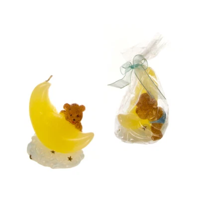 Mega Favors - Urso de pelúcia rastejando na vela Half Moon - Azul, 12 peças - Imagem 1 de 3