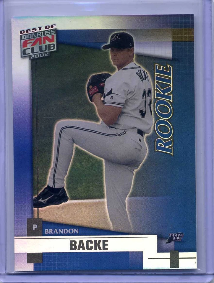 BRANDON BACKE 2002 Donruss Best of Fan Club ROOKIE #956/1350 - DEVIL RAYS - Image 1 of 1