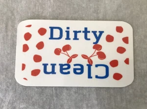 Geschirrspüler Magnet Clean Dirty Schild Geschirr Küche Flip Turn bunte Kirschen - Bild 1 von 3