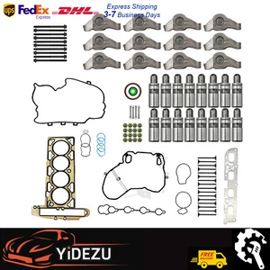 Head Gasket Set w/ Rocker Arm Lifter Valve For 10-17 Chevy GMC Buick 2.4L L4 - Foto 1 di 10