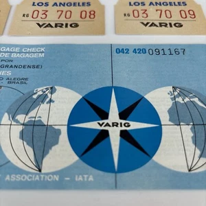 Billete de avión y reclamos de equipaje VARIG Airlines 1970 Puerto Montt a Argentina - Imagen 1 de 9