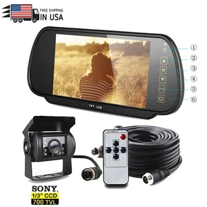 7'' Color Rear View Monitor Backup Reversing HD Camera Parking System Waterproof - Picture 1 of 12