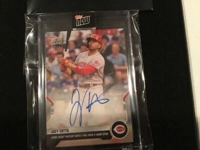 2021 Topps Now Joey Votto Auto #58/99 Reds History 7 HR’S in 5 Games Card 570A - Image 1 of 4