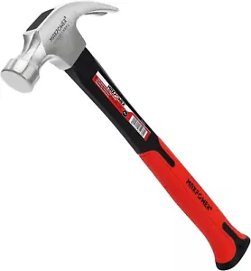 Claw Hammer 8Oz, MAXPOWER Curved Rip Claw Hammer Framing Hammer - Picture 1 of 5