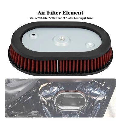 Filtro de aire de repuesto elemento rojo FIt para Harley M8 Touring 17-25 Softail 18-25 Foto 1 de 4