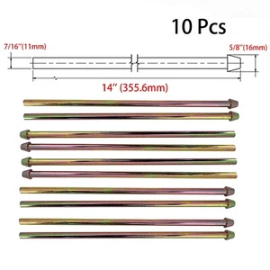 Colgador de escape universal de alambre recto de 10 piezas de acero dulce chapado en zinc de 7/16"" - Imagen 1 de 5