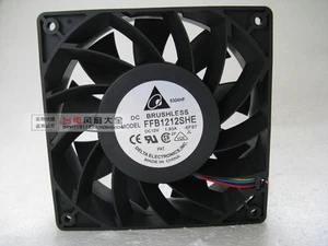 Delta FFB1212SHE DC12V 1.85A Cooling Fan Double ball mining machine cooling fan - Picture 1 of 3