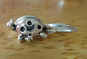 Sterling Silver 3D TINY 12x8mm Ladybug Bug Insect Charm - Picture 1 of 4