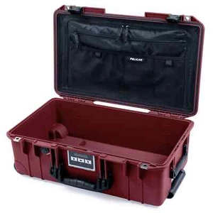 Oxblood & Black Pelican 1535 Air case empty & combo lid pouch. - Picture 1 of 4