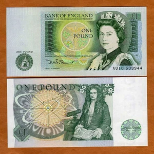 Großbritannien, 1 Pound, ND (1981-1984), P-377b QEII, UNC Newton - Bild 1 von 1