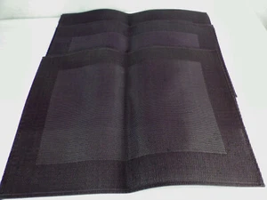 Placemats place set PVC 45x33 cm grid pattern woven pattern brown 4 pieces k1000 - Picture 1 of 1