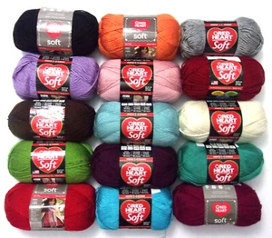 Red Heart Soft Yarn, Complete/Partial (Multiple Choice) Sold Per Skein - Picture 1 of 79
