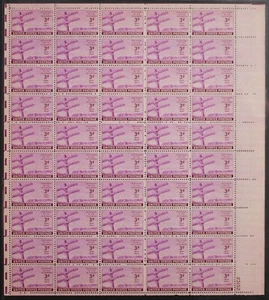 Scott #924 Sheet of 50 MNHOG 1944 3 Cent MSA05_924 - Picture 1 of 2