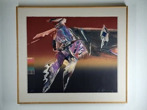 Veloy Vigil Original Acrylic on Paper Painting Pueblo Native American Abstract - Picture 1 of 22