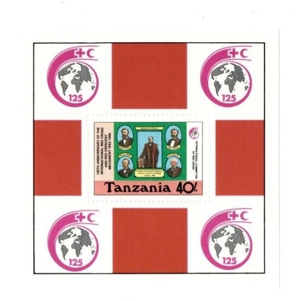 Tanzania - Cruz Roja 1988 - Hoja de recuerdo - MNH Foto 1 de 1