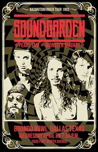 Póster de la gira Soungarden 1992 - Imagen 1 de 1