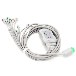 NEW Fit For Physio Control/ Medtronic 10-Lead ECG Cable LifePak 12 15 120 - Picture 1 of 13