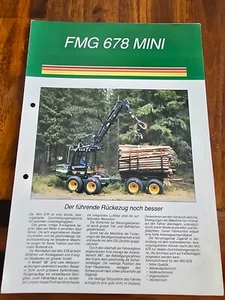 NUHN FMG 678 Mini Forsttraktoren Schlepper Traktor Prospekt 61 - Bild 1 von 2