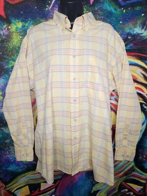 Pendleton Long Sleeve Pastel Plaid 100% Cotton Easter Color Shirt Size Large - Image 1 of 4