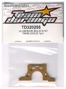 RC Team Durango TD320255 Aluminum Bulkhead FR / RL Gold DETC410 v2 Old Stock NIB - Picture 1 of 1