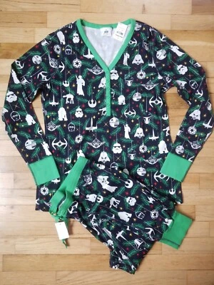 NWT HANNA ANDERSSON WOMEN'S ORGANIC STAR WARS ORNAMENT HOLIDAY PAJAMAS S 4-6 - Image 1 of 4