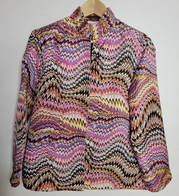 Grace Chuang New York Womens Open Jacket Size M Metallic Multicolor Pink Poly - Image 1 of 4