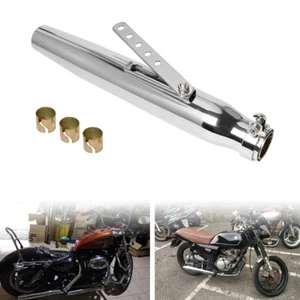 1X Silenciador Silenciador Deslizante Tubo de Escape Universal Motocicleta para Bobber Café Racer - Imagen 1 de 11