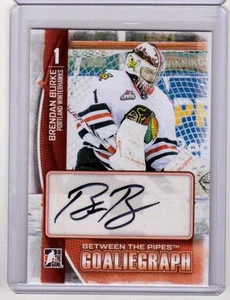 BRENDAN BURKE 13/14 ITG BTP Between Pipes Goaliegraph Rookie Auto Autograph #BBR - Picture 1 of 1