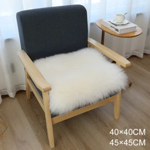 Soft Ultra Fluffy Faux Fur Chair Cover Seat Cushion Pad/Mat Plush Fur Rug Carpet - Picture 1 of 14