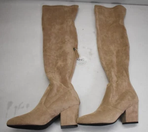 NNG Womens Brown Suede Over The Knee Block Heel Boots Pointed Toe Size 10.5 US - Picture 1 of 5