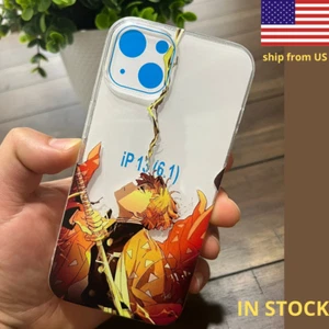 Custodia morbida telefono ''per iPhone 13 '' Giappone anime Demon Slayer Zenitsu - Foto 1 di 4
