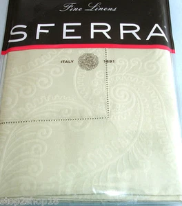 Sferra TASSO Leaf Green Euro Sham Paisley Egyptian Cotton Sateen Jacquard New - Picture 1 of 3
