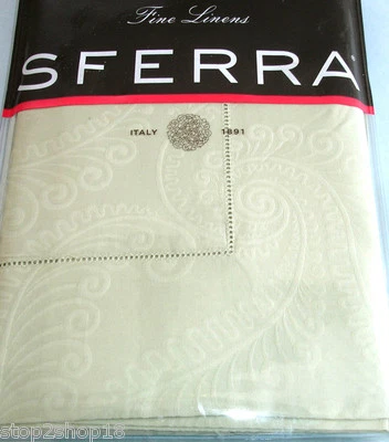 Sferra TASSO Hoja Verde Euro Sham Paisley Algodón Egipcio Satén Jacquard Nuevo Foto 1 de 3