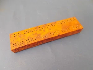 Great Vintage Burr Walnut, Treen, Cribbage Board 'Scratch Built' "Hand Made" - Picture 1 of 10