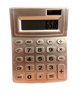 Desktop Calculator Battery Solar Basic Business Home 1.5V Battery Unused 5 x 4in - Picture 1 of 5