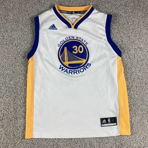 Adidas Steph Curry Golden State Warriors NBA Youth Jersey Large White - Picture 1 of 13