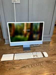 Apple iMac 24" M1 1TB SSD 16GB RAM 8-Core CPU 8-Core GPU BLAU - Bild 1 von 20