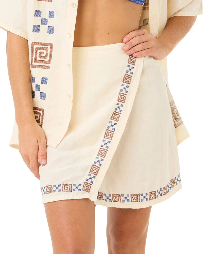 Rip Curl San Carlos Embroidered Mini Skirt - Image 1 of 1