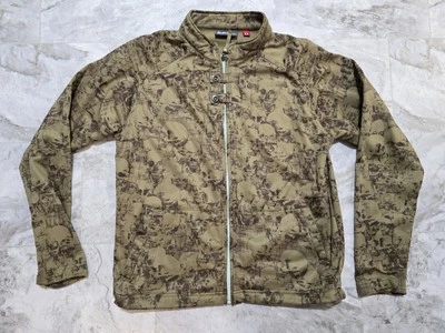 686 SixEightSix Smarty Technology Fleece Jacket Mens Sz M Full Zip Skulls AOP - Image 1 of 4