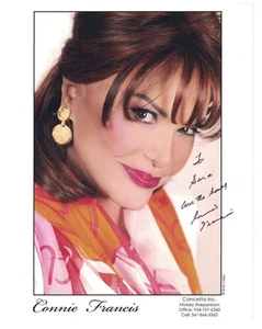 Connie Francis signed Autogramm 8 x 10 Foto Schauspielerin Sängerin C - Bild 1 von 1