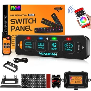 AUXBEAM AS-400 4 Gang RGB Switch Panel+bluetooth APP+433 & Remote Control 12-24V - Picture 1 of 11