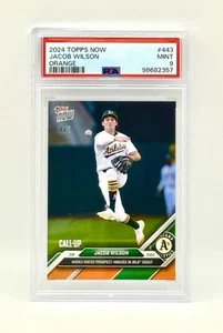 2024 Topps Now Jacob Wilson CALL UP Orange Parallel 1/5 RC #443 PSA 9 Mint POP 1 - Picture 1 of 2