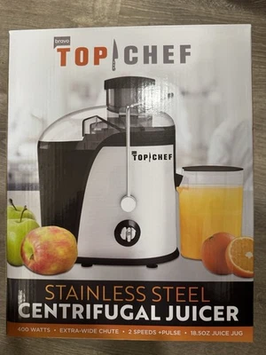 Top Chef 400 Watt Wide Mouth Stainless Steel Dual Speed Juicer Machine-New - Image 1 of 2