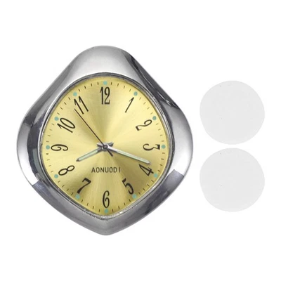 Orologio auto argento, oro, metallo, 47x43x10mm, 1 Set, per auto - Immagine 1 di 4