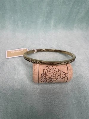 Michael Kors Bracelet Logo Plaque Chain Inset Bangle New $115 - Image 1 of 4