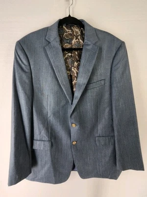 Lauren Ralph Lauren Blazer Mens 46L Sportcoat Jacket Blue Twill Macy's Store - Image 1 of 4