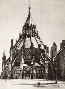 1925 Vintage CANADA ~ Library Of Parliament Ontario Architecture Ottawa Photo - Picture 1 of 1
