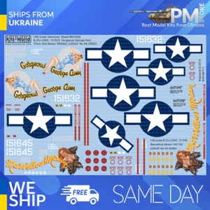 Kits World KW148111 1/48 Aufkleber für B-25J Mitchell Zubehör für Flugzeuge - Bild 1 von 3