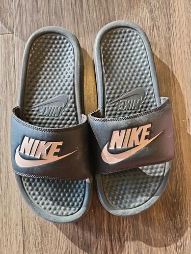 Sandali donna Nike taglia 8 neri e rosa slide on